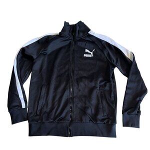 Puma Iconic t& Black Full Zip Long Sleeve Track Jacket Men's Medium M
